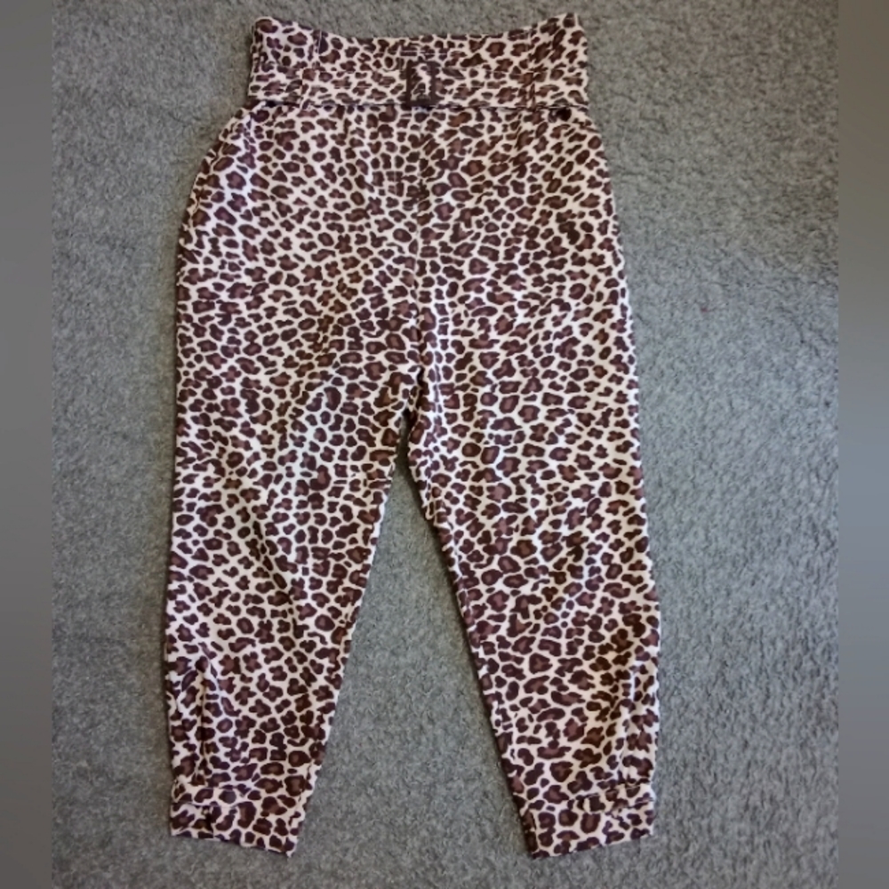 7th AVENUE LEOPARD PRINT CROPPED PANTS SIZE 18